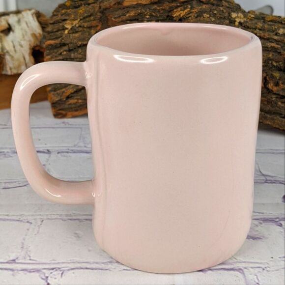 Rae Dunn FIANCEE Pink Ceramic Mug - Picture 2 of 6